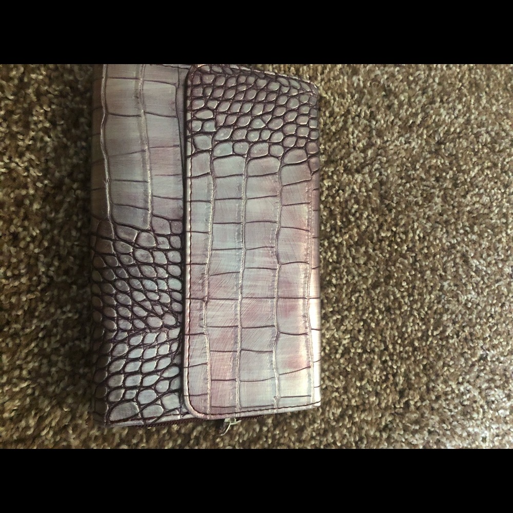 Purple snakeskin wallet